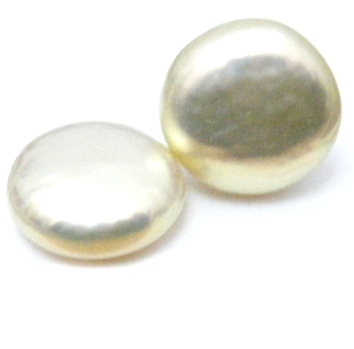 Pale Gold 15-16mm Undrilled Coin Pearls